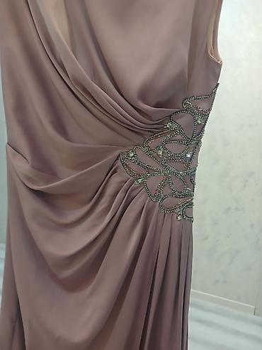 Ziyafət donları: Uzun ziyafət/libas – toz-çəhrayı (dusty rose) rəngdə, qolsuz — 3