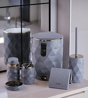 Digər məişət məhsulları: Vanna Otağı Aksesuar Dəsti – "Contrast" ✨ Dizayn: 2025-2026 yeni -da lalafo.az — 9 Digər məişət məhsulları: Vanna Otağı Aksesuar Dəsti – "Contrast" ✨ Dizayn: 2025-2026 yeni — 9