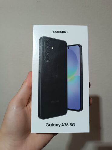 телефоны сотовые: Samsung Galaxy A36, Жаңы, 256 ГБ, түсү - Кара, 2 SIM