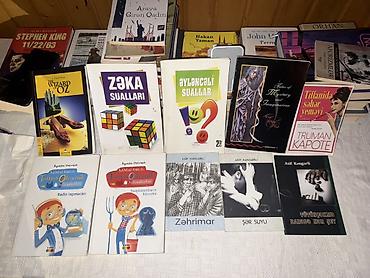 Bədii ədəbiyyat: Kitabların istənilən 1 ədədi 1 azn. Tək-tək satılmır. Minimum 5 kitab — 2