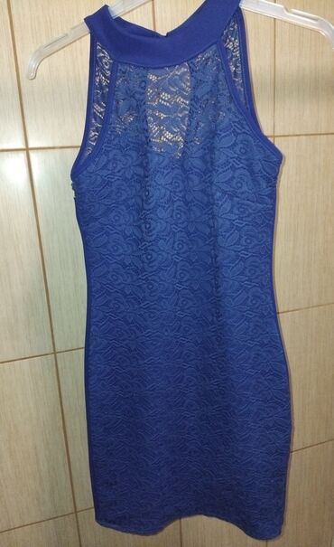čipkane haljine: S (EU 36), color - Blue, Evening, With the straps