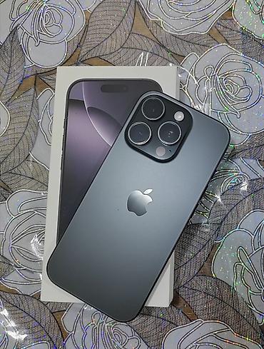 iphone airpods: IPhone 16 Pro, 128 GB, Black Titanium, Face ID, Sənədlərlə, Barmaq izi — 1