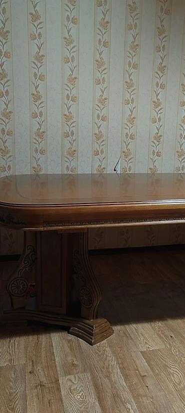 Столы и стулья для зала: Стол и стул для зала, Б/у, цвет - Коричневый — 1