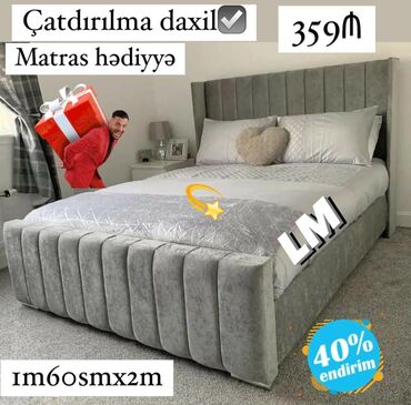 Komodlar: Yeni, İkinəfərlik çarpayı, Bazasız, Matras ilə, Siyirməsiz, Azərbaycan
