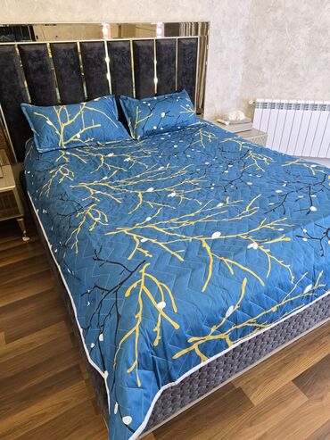 Örtüklər: Yataq üçün Yeni rəng - Göy Yataq örtüyü, Rayonlara çatdırılma — 11