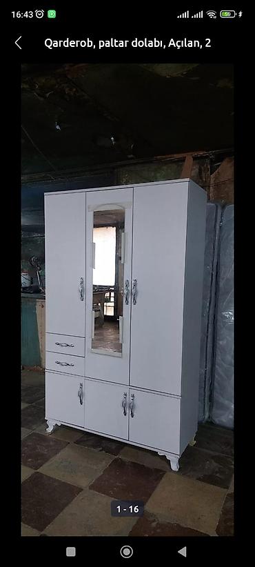 dolab sifarisi: Yeni, 3 qapılı, Güzgülü, Bej, Açılan, Düz dolab — 2