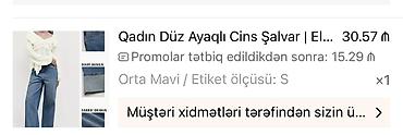 Cinslər: Geniş kəsimli qadın cins şalvar,temudan alınıb heç geyinilmiyib yenidi — 5