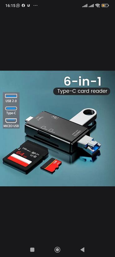 kart reader: Flash kart 512 GB, USB 3.2, Yeni