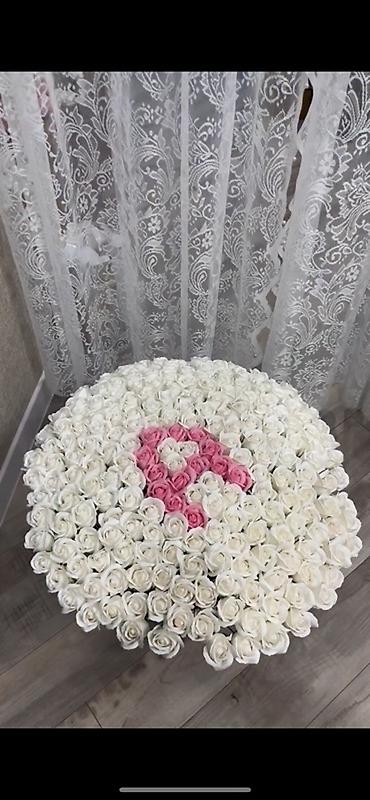 цветы розы ош: 🌹 201 роза — всего 4000 сом! 🤍 Мыльные и тканевые цветы — выглядят — 3