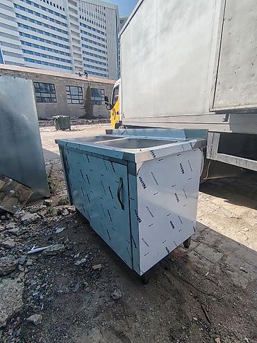 Restoran, kafe avadanlığı: Paslanmayan poladdan iki gözlü peşəkar mətbəx moydadır - Material — 4