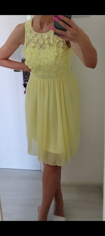 boho haljine online: C&A M (EU 38), color - Yellow, Evening, With the straps