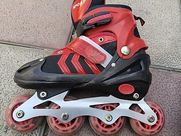 Roliklər: Uşaq üçün inline konkiseti (roller skates) - Rəng: qırmızı/qara - 4 — 2