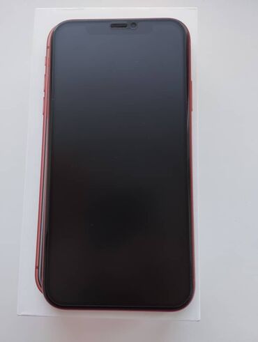 тент чехол: IPhone Xr, Б/у, 64 ГБ, Красный, Чехол, Кабель, Коробка, 98 %