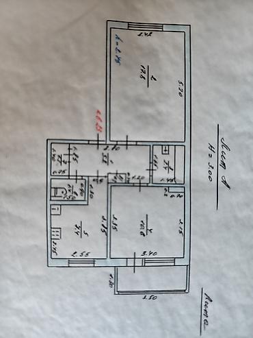 2022: 2 комнаты, 46 м², Аламедин-1 мкр 105 серия, 5 этаж, Евроремонт — 2