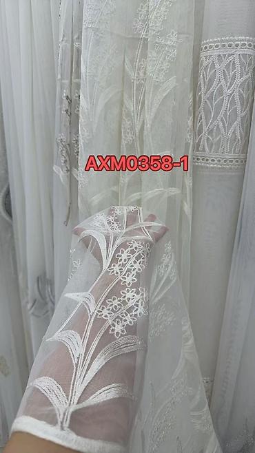balkonlar: Model 0065 tül pərdə kumaşı - Material: şəffaf, yüngül tull tül - — 10