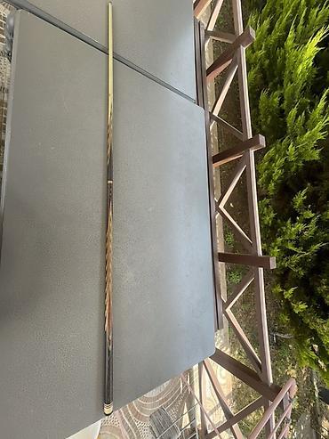pool: Bilyard kəsi (2 hissəli) - Material: tünd ağac gövdə, dekorativ təbii — 6