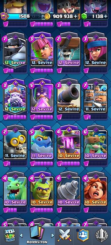 Digər oyun və konsollar: Bu Clash Royale kart kolleksiyası, müxtəlif döyüşçü və bina kartlarını — 3
