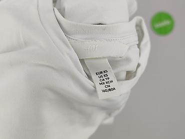 biala obcisla bluzka: H&M, Bluzka damska, rozmiar XS — 4