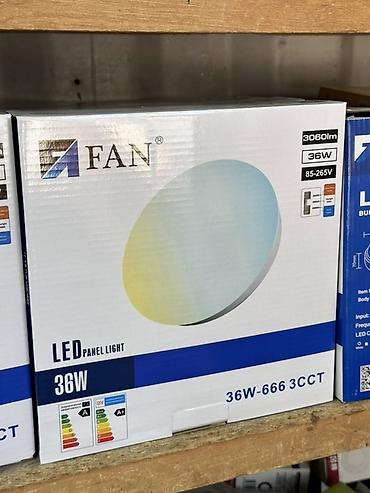 led par: LED-панель FAN 36W (модель 36W-666 3CCT) - Мощность: 36 Вт - Световой — 1