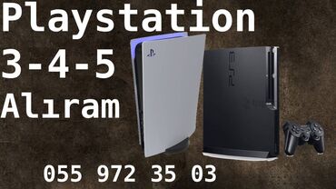 PS4 (Sony Playstation 4): Playstation 3 4 5 aliram. En yuksek qiymete biz aliriq. Hemcinin oyun