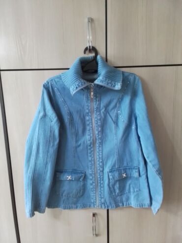 юникло куртка: Джинсовая куртка, 6XL (EU 52)