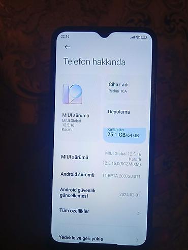 infinix smart 5: Redmi 10A, 64 GB, rəng - Qara, İki sim kartlı — 3