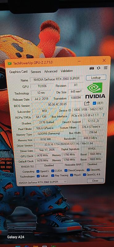 Videokartlar: Videokart MSI GeForce RTX 2060 Super, 8 GB, İşlənmiş — 6