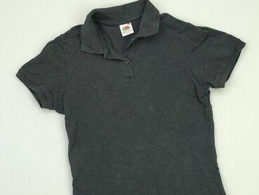 czarne t shirty damskie w serek: Koszulka polo, XS, stan - Bardzo dobry