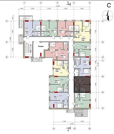 studio apartment: 1 комната, 23 м², 1 этаж — 2