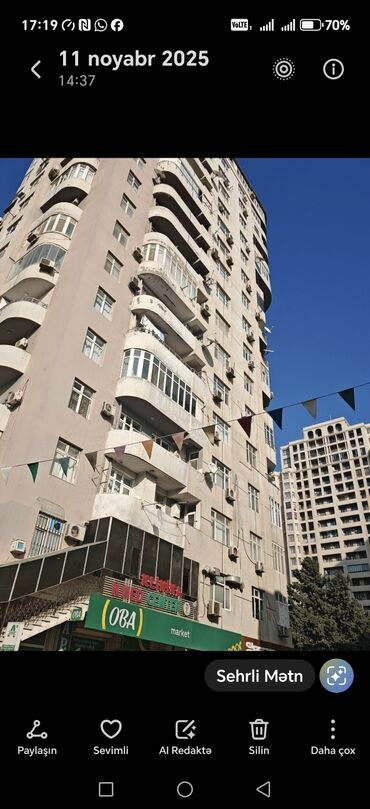 Yeni tikili: Metro İnşaatçılar 50_60_metr məsafədə Qanuni 2_otaq mənzil satılır — 13