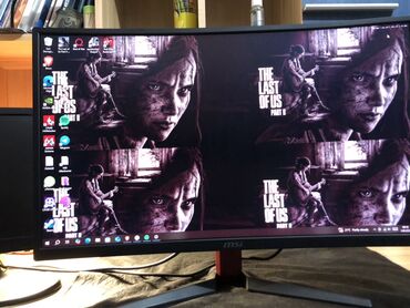 Monitorlar: MSI əyri oyun monitoru - Ekran: 27" təxmini ölçü, əyri panel (güclü