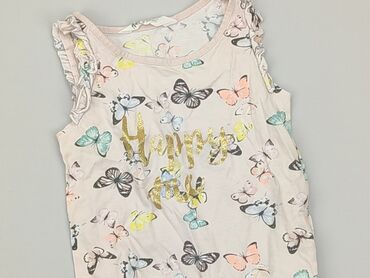 beżowe legginsy dziecięce: A-shirt, H&M, 5-6 years, 110-116 cm, condition - Good