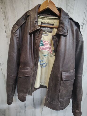 Kurtkalar: Deri kurka brend marka amerikadan alinib pilot kurtkasidi L razmerdi — 7