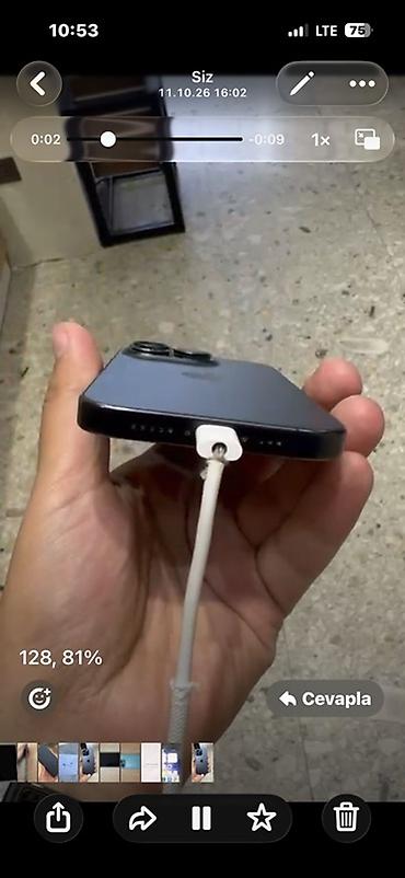 iphone irsad: IPhone 15 Pro, 128 GB, Göy, Barmaq izi, Simsiz şarj, Face ID — 2