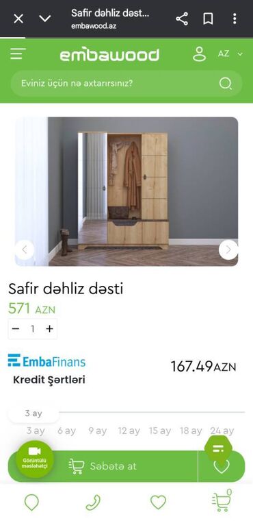 dolab satılır: Dəhliz dolabı