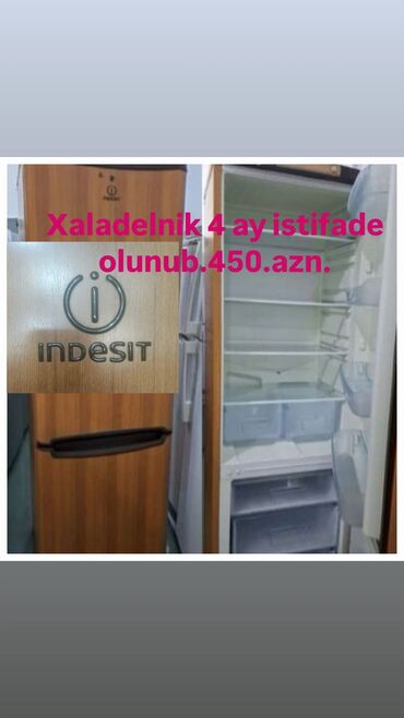 indesit soyuducu soyutmur: Б/у 2 двери Indesit Холодильник Продажа, цвет - Коричневый, С диспенсером