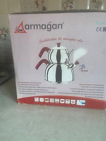 dəmlik: Yeni, rəng - Yaşıl, Dəm caydanı, Paslanmayan polad, 3 l, Türkiyə — 8