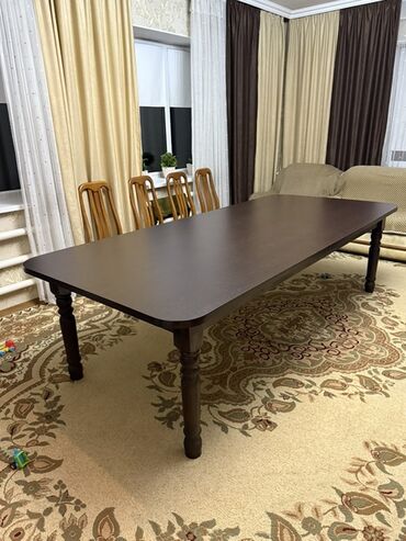 деревянный обеденный стол раздвижной: Зал үчүн үстөл, Бүктөө эмес, Тик бурчтуу