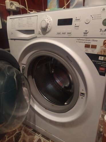 скупка старых бойлеров: Кир жуучу машина Hotpoint Ariston, Колдонулган, Автомат, 7 кг чейин, Толук өлчөм