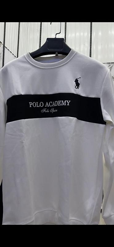 мужской свитер: Свитшоты с принтами Nike и Polo Academy - Модель: классический — 6