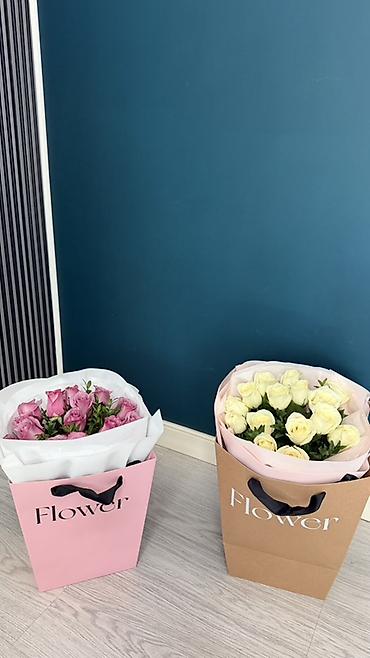 подарочный упаковка: Подарочные цветочные пакеты-боксы - Квадратные пакеты с ручками для — 2