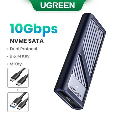 компьютеры китай: Новый внешний бокс для SSD Ugreen CM559 10Gbps NVMe/SATA M.2 SSD to