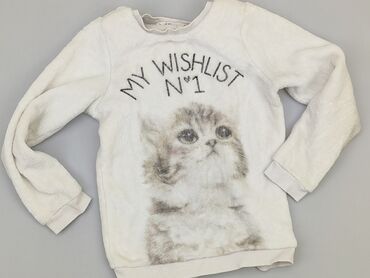 bluzka z wycięciami: Sweatshirt, H&M, 8 years, 122-128 cm, condition - Good