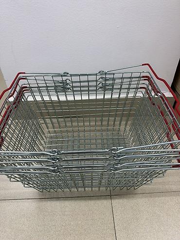 железный прут: Металлические корзины для покупок (магазинные) - Материал: стальная — 1