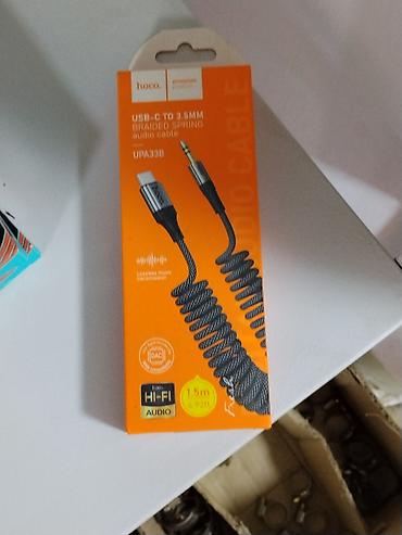 Аудиокабель Hoco UPA33B USB‑C → 3.5 мм (витой, в оплётке) - Тип at lalafo.kg Аудиокабель Hoco UPA33B USB‑C → 3.5 мм (витой, в оплётке) - Тип