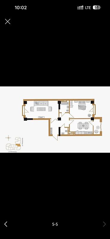 81: 2 комнаты, 82 м², Юнусалиева/Суванбердиева Элитка, 11 этаж, ПСО (под самоотделку) — 5