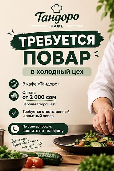 требуется помощница повара: Повар в холодный цех — 1