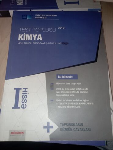 kimya test kitabı: Kimya Test Toplusu 1 hisse
2019 az işlənib yaziği yoxdur