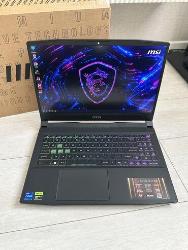 продаю игровой ноутбук: Ноутбук, MSI, 16 ГБ ОЭТ, Intel Core i7, 15.6 ", Жаңы, Татаал эмес тапшырмалар үчүн, эс тутум NVMe SSD