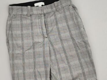 stradivarius woskowane spodnie z wysokim stanem: H&M, Material trousers for women, size S (EU 36)